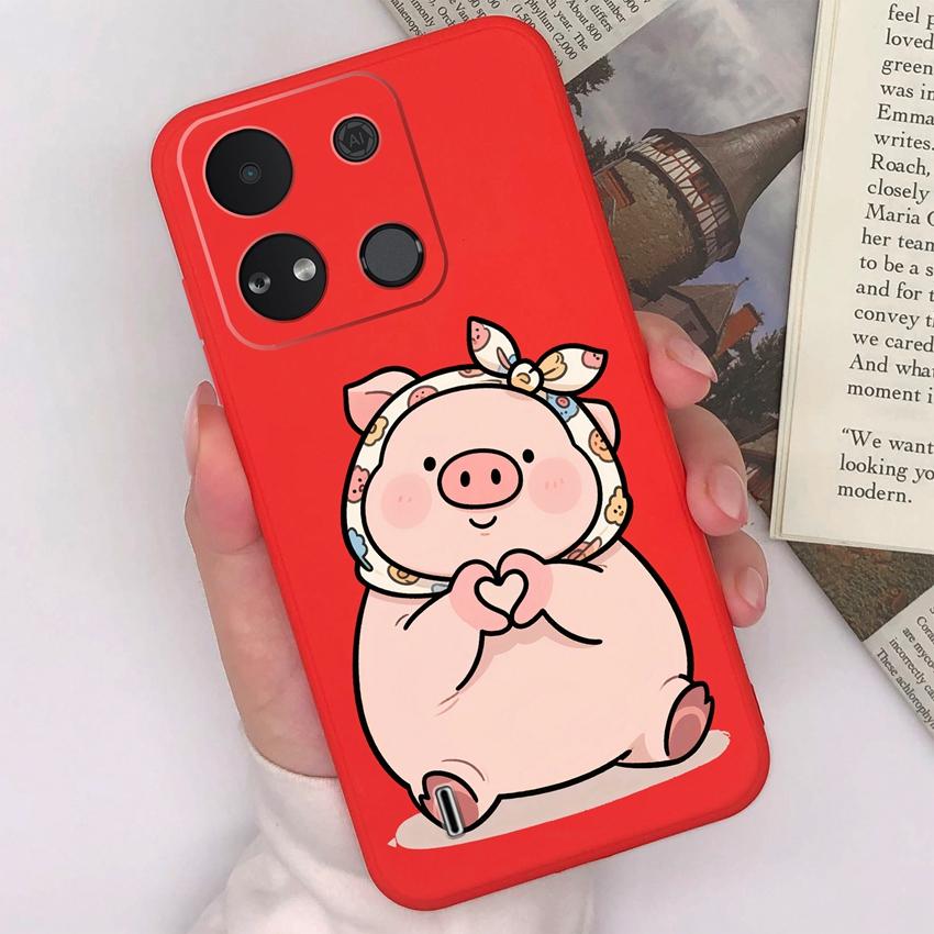 For Itel A04 A05s A16 A18 A23 A25 A26 A17 A33 A56 Phone Case Pretty Bow Pattern Fashion Shell Matte Silicone Anti Drop Protective Covers For Itel Capa