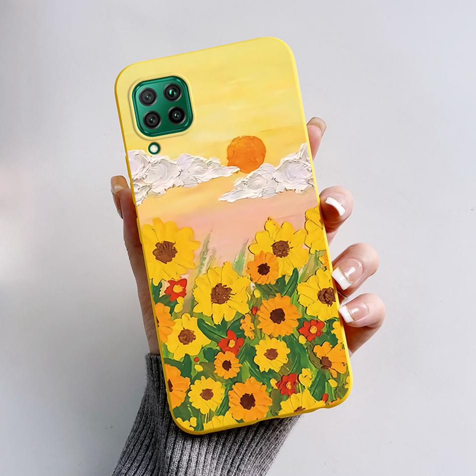 For Huawei P40 lite P40 Lite E Coque Silicone Soft Phone Cases Cover Cute Bear Frog For Hauwei P40lite P 40 lite E Fundas Bumper