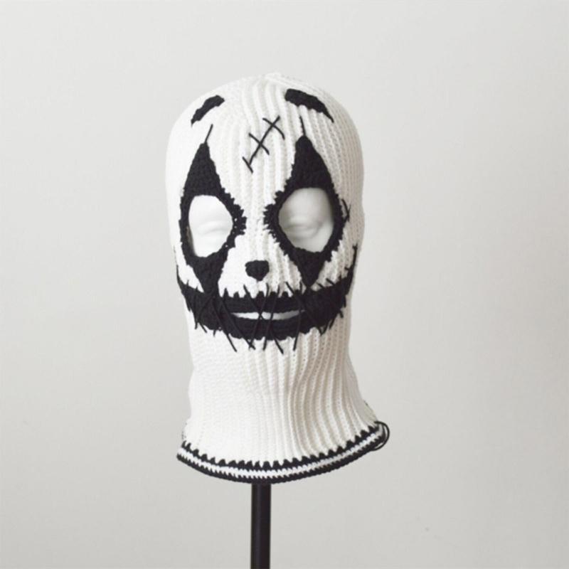 Веселая Балаклава Привидение Мужская Костюмная Шапка Подарок на Хэллоуин Теплая Мягкая Панама Подарок на Хэллоуин Теплая Мягкая Шапка Балаклава