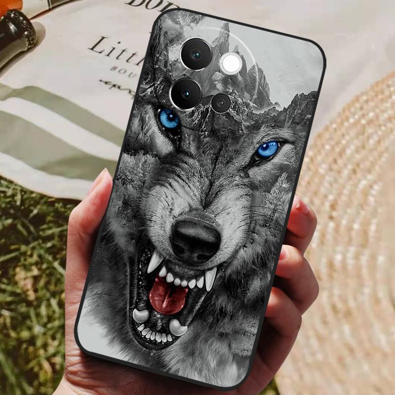 Чехол для VIVO V40 Lite 5G Мягкая силиконовая накладка Черный бампер ТПУ Для чехлов на телефон Vivo V40 Lite 5G V40Lite Ударопрочные задние крышки