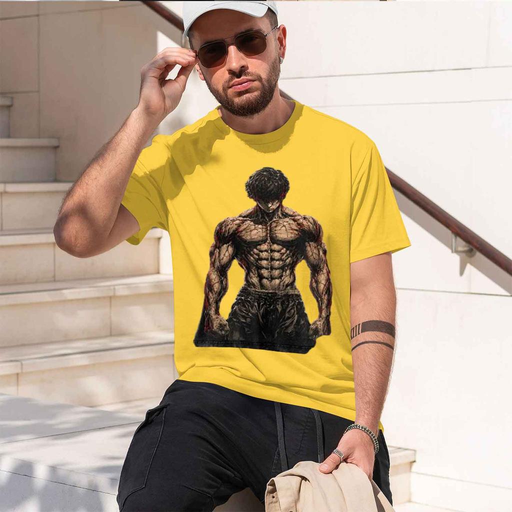 Hanma Baki Cool Graphic T Shirt Unisex Unisex Short Sleeve Tshirts Vintage Washed Tee Harajuku Male Casual D Tshirt 2026 New Model