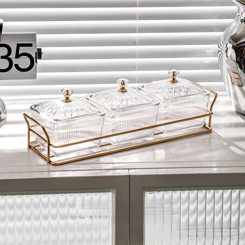 Легкая роскошная фруктовая тарелка для разделения тарелка для дома, гостиной, сухофруктов, конфет, закусок, бара, караоке, орехов, тарелка