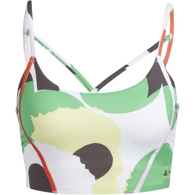 adidas X Marimekko Collaboration влагоотводящий спортивный бюстгальтер для занятий йогой, женское нижнее белье, разноцветное HC6850