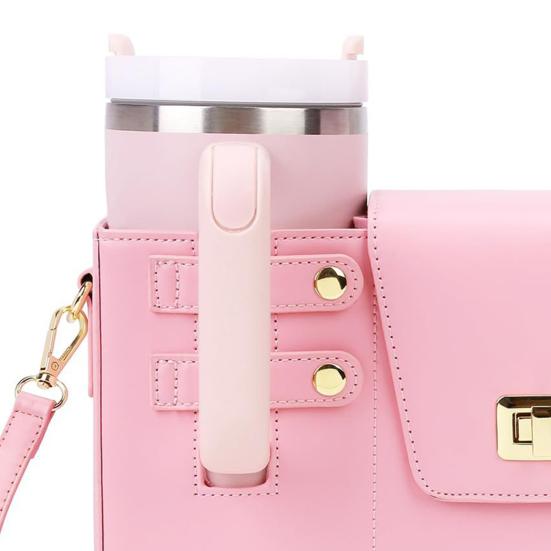 Сумка на плечо с подстаканником, держатель для бутылки с водой, сумка через плечо с регулируемым ремешком, переноска для стакана, кошелек через плечо для путешествий на открытом воздухе