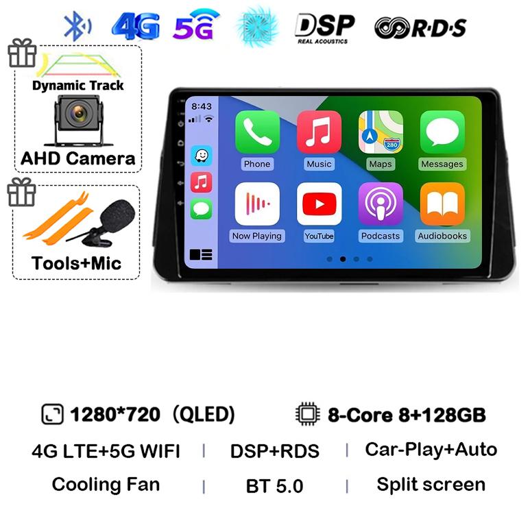 Android 14 Carplay Auto Car Radio For Nissan Kicks P15 2017-2021 Multimedia Video Player Navigation GPS Stereo Head Unit 2din 4G