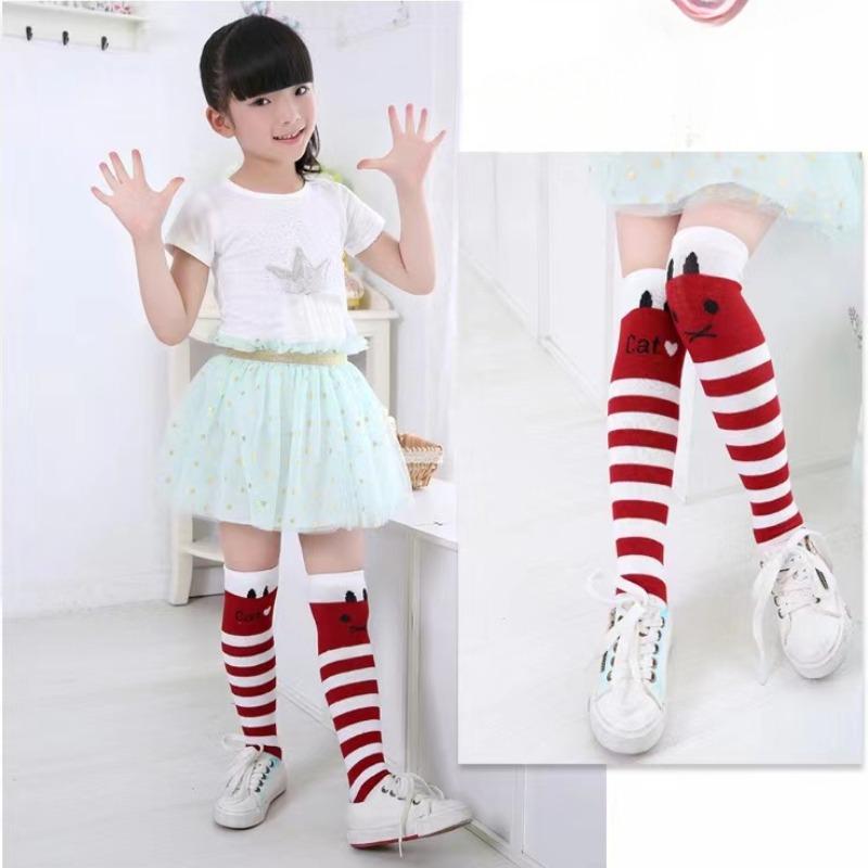 Girl Socks 3-12 Years Old Cotton Knee High Lovely Long Children's Legwarmers Kids Dance Stocking Cute Animal Carton