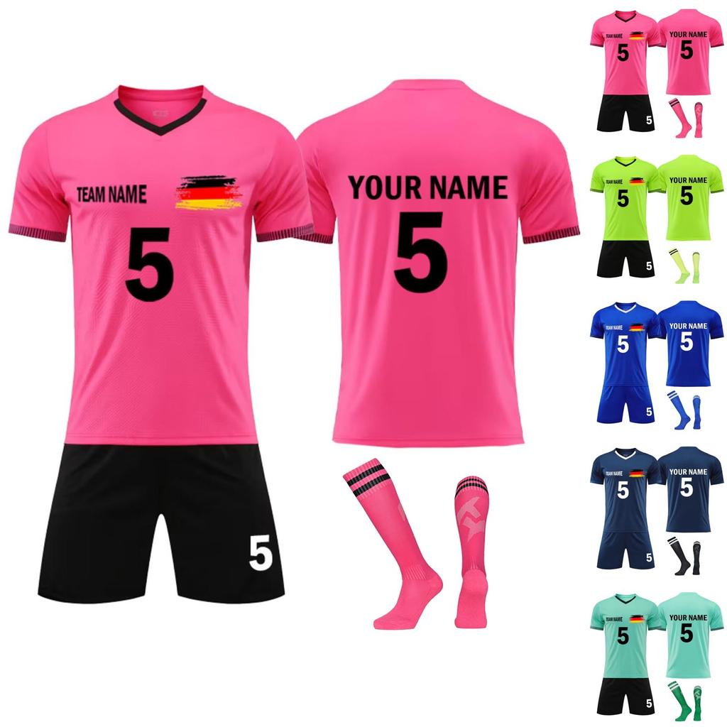Personalised Shirts Kit Mens Girls With Name Number Custom Football Jerseys For Boys Training Suit