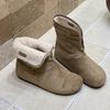 Женские зимние ботинки на плоской подошве, модные повседневные, с коротким мехом, для женщин, для ходьбы, новый бренд, хлопковые, теплые, Mujer Botas