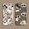 Cartoon Siamese Cat Clear Funda iPhone Cases For iPhone 17 16 15Pro Max 11 12 13 14Pro Plus Shockproof carcasa phone Case