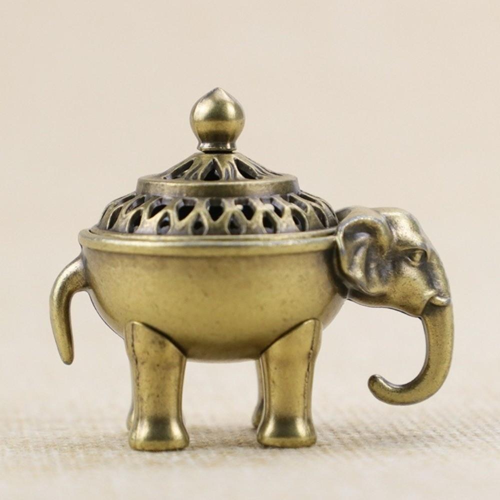 Handheld Incense Burner Elephant Desktop Ornament New Incense Holder Meditation Use