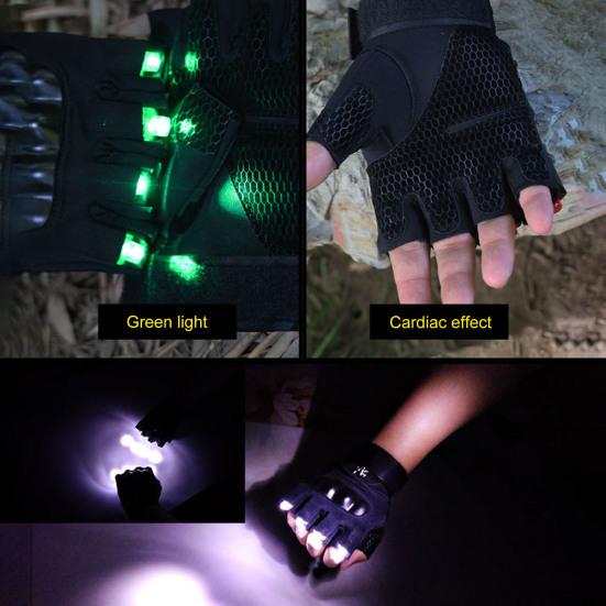 1 пара перчаток со светодиодным фонариком, многоцелевые перчатки для рыбалки, походов, кемпинга, ремонта, работы, без помощи рук, с 8 светодиодами для мужчин, папы, мужа, рождественский подарок