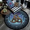 Symbolic Artwork Round Area Rug Under Office Chairs Bedroom Living Room Home Decor