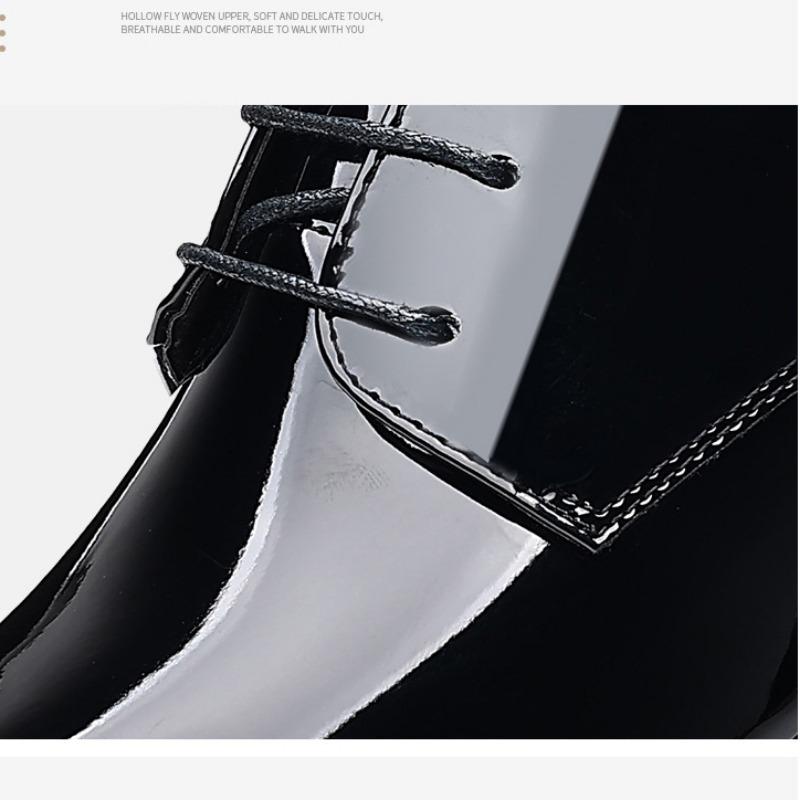 Весенне-осенние мужские формальные туфли большого размера, свадебные туфли, деловые туфли из глянцевой кожи.