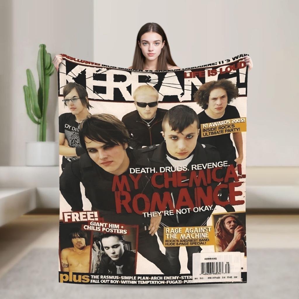 Gerard Way MCR VIntage Blanket Quality Soft My Chemical Romance Throw Blanket Winter Students Living Room Fashion Bedspread