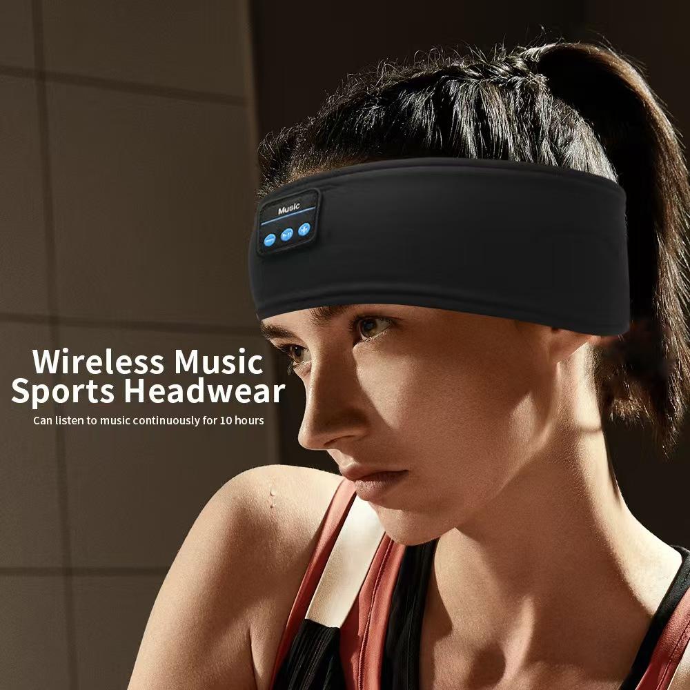 Fone Bluetooth наушники Спортивная повязка на голову для сна Эластичные беспроводные наушники Музыкальная маска для глаз Беспроводная Bluetooth-гарнитура повязка на голову