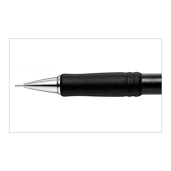Механический карандаш Pentel Tough, XQE5-A, Черный. Плавное, темное письмо стержнем высокой плотности B/2B, силиконовая зона захвата и вращающийся большой ластик.
