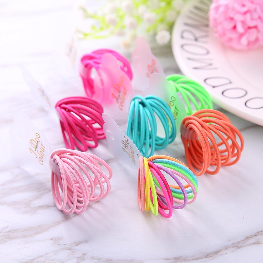 100PCS/bags 2mm Diameter 3cm Kids Nylon Elastic Hair Bands Ponytail Holder Rope Elasticity Hair Ties for DIY Hair Accessories
