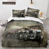 Retro Car Old Car Duvet Cover Set 3D Print King Queen Size Comforter Cover With Pillowcases For Kids Teens Polyester Bedding Set