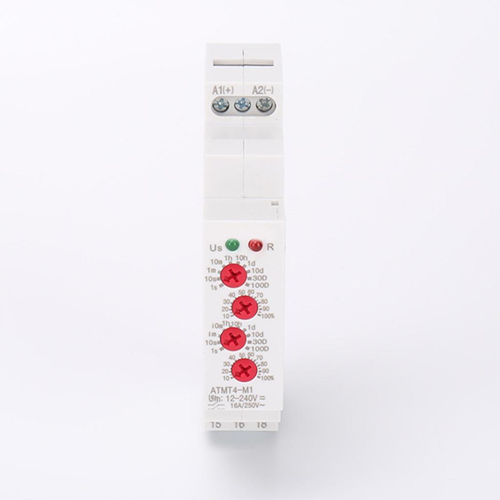 Портативная релейная задержка времени с креплением на DIN-рейку и 10 функциями задержки. Простая настройка для эффективного управления оборудованием