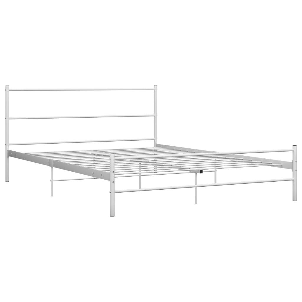 White Metal Bed Frame 140*200 cm