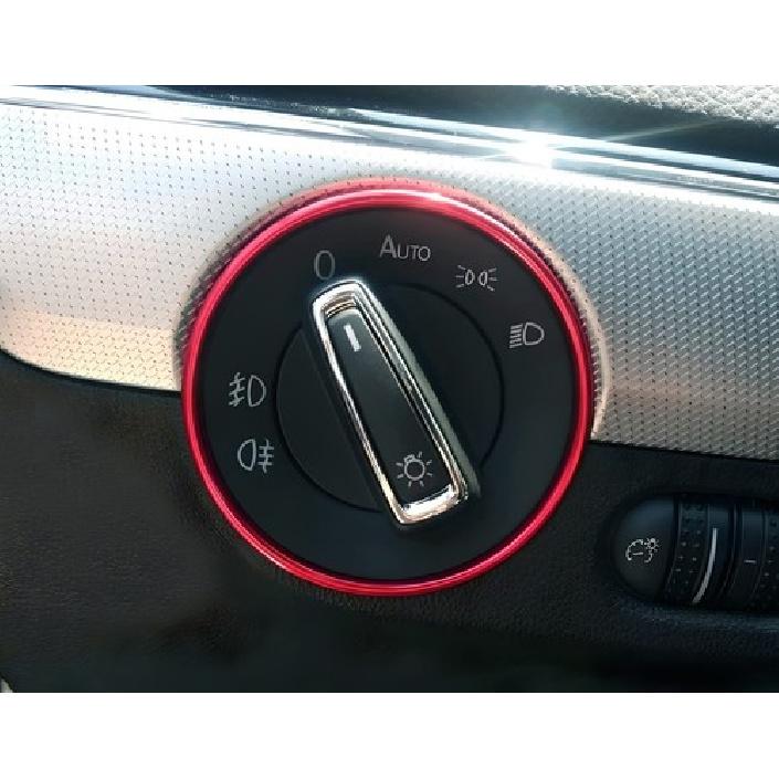 Красная накладка-кольцо вокруг переключателя фар для VW MK5/6 Golf GTI Jetta Passat CC