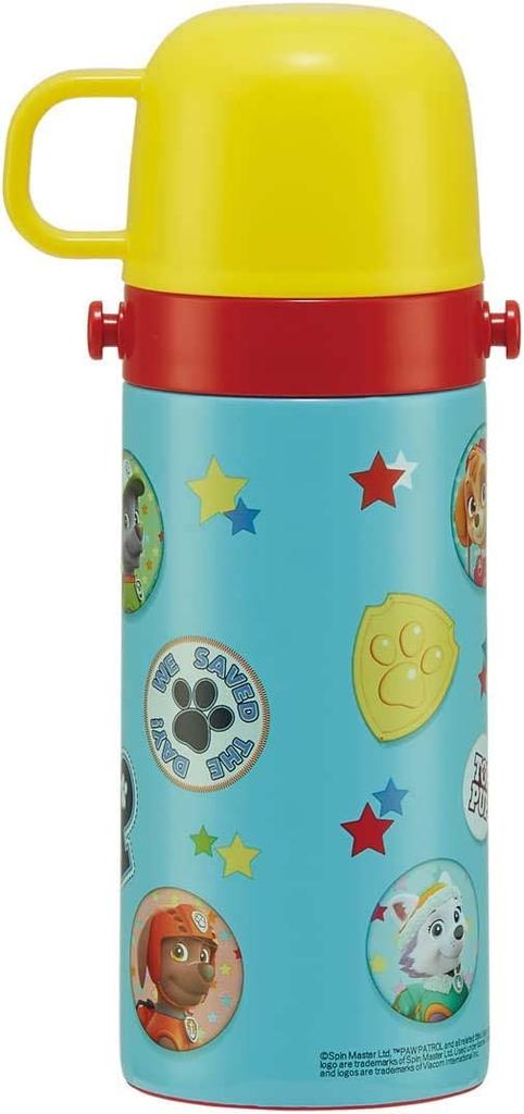 Skater 2WAY Stainless Steel Kids Water Bottle with Cup 350ml Paw Patrol Boys Children's SKDC3-A