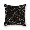 45X45CM Luxury Gold Black Pattern Decorative Irregular Geometric Pillowcase Marble Stripe Design Wedding Bedding Home Decor