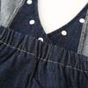 Kaslead New Women clothes Western Style Fashion Simple Rivet Decoration Backless Denim Hanging Neck Top