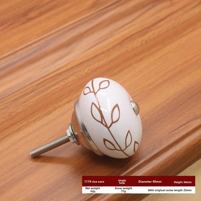 Керамическая ручка с одним отверстием в европейском стиле для шкафов и ящиков