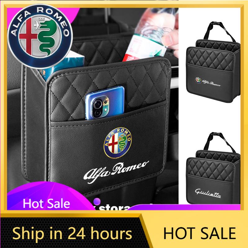 Car Stickers For Alfa Romeo Car Leather Storage Bag Seat Backrest Organizer Box Auto Accessories For Alfa Romeo Giulietta GT 159