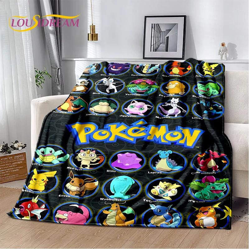 Japanese Pokemon Cute Cartoon Soft Flannel Blankets,Throw Blanket Comfortable Blanket for Picnic Beds Sofa Home Bedroom Kids