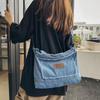 Vintage Denim Shoulder Bag Women's Large Capacity Canvas Handbag