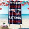 New England Patriots Logo Print Beach Towel, Large Soft Quick Dry Towel for Beach Camping Swimming
