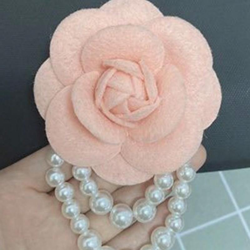 1 шт. Элегантная женская брошь-булавка с цветком камелии, кисточкой из искусственного жемчуга, для воротника рубашки, аксессуар для одежды, подарок на вечеринку и свадьбу, на День Святого Валентина