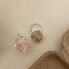 Flower Drip Oil Flower Ring Sweet Irregular Ring Temperament Enamel Finger Ring  Gift