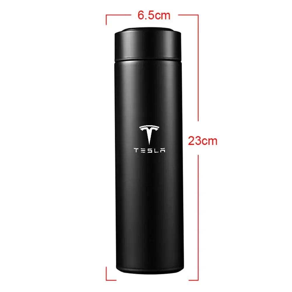 Car Sticker 2025 Hot 500ML Stainless Steel Intelligent Temperature Display LED Thermos Cup For Tesla Model 3 Y S X Cybertruck C