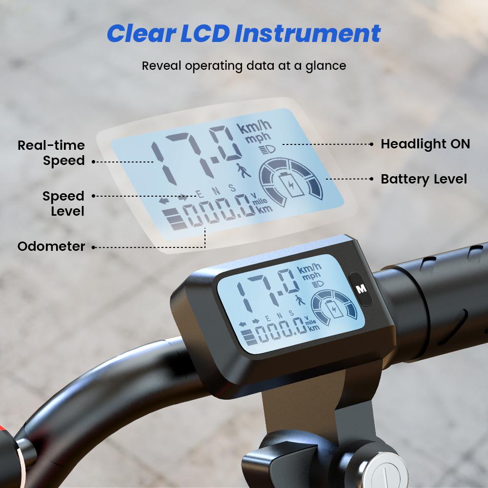 A14 Kids ELECTRIC DIRT BIKE 14 Inch 500W Motor 36V5.2Ah Battery 20-22km Range Shock Absorption, Bluetooth LED Lights