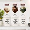 3Pcs Coffee Bean Organizer Kitchen Tea Coffee Sugar Canisters Set With Lid Metal Food Storage Cans For Kitchen Storage Supplies