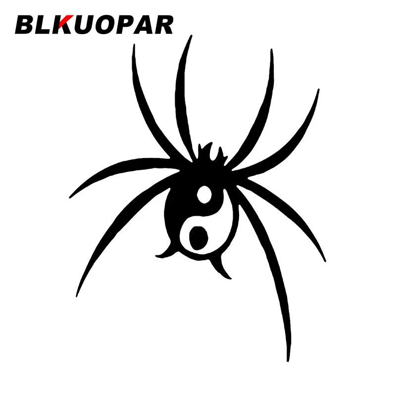 BLKUOPAR Spider Yin Yang Car Stickers JDM Anime Personality Decal Scratch-Proof Waterproof Refrigerator Graphics Car Accessories
