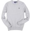 Polo SS25 Pony Logo Embroidered Cotton Crew Neck Long Sleeve Knit Sweater Men Sweater Gray 710907256-010