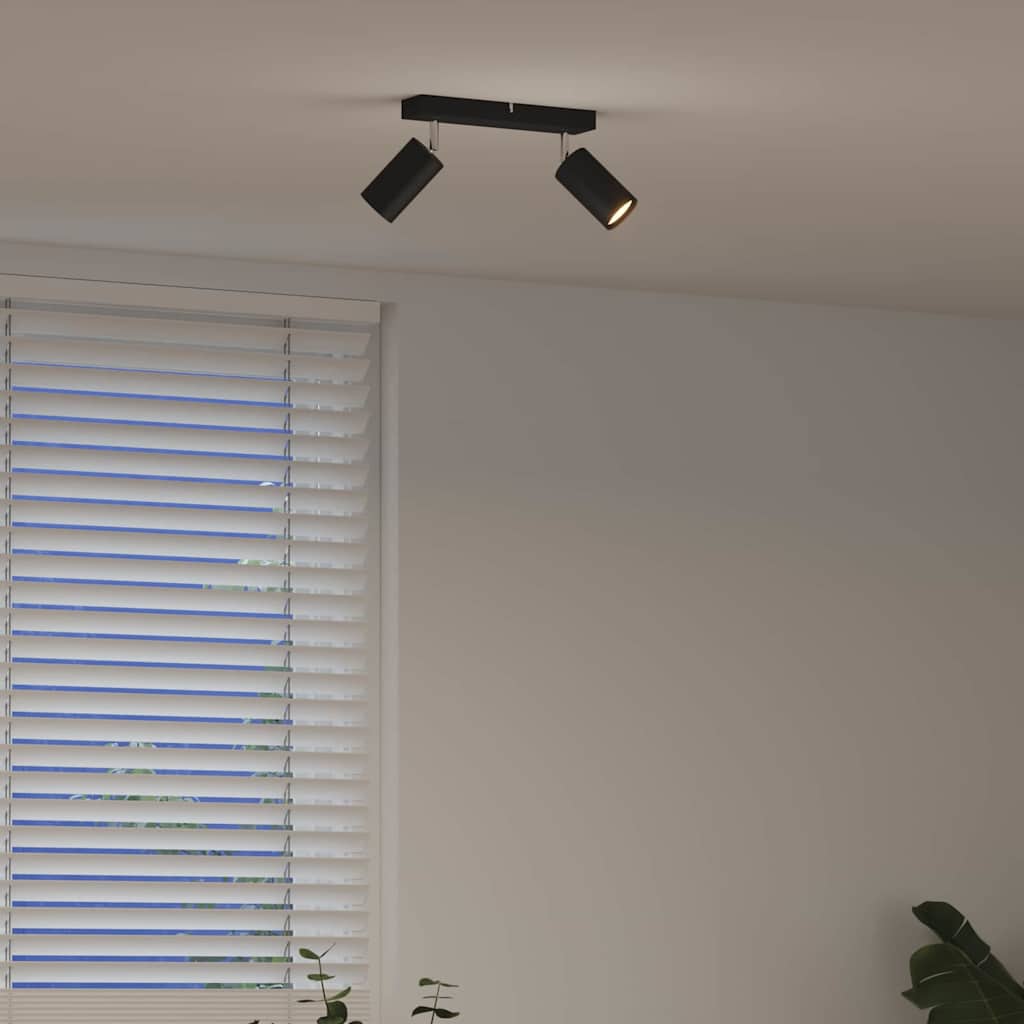 Black Ceiling Spotlights with Adjustable Spotlights 26 x 6 x 16 cm Metal