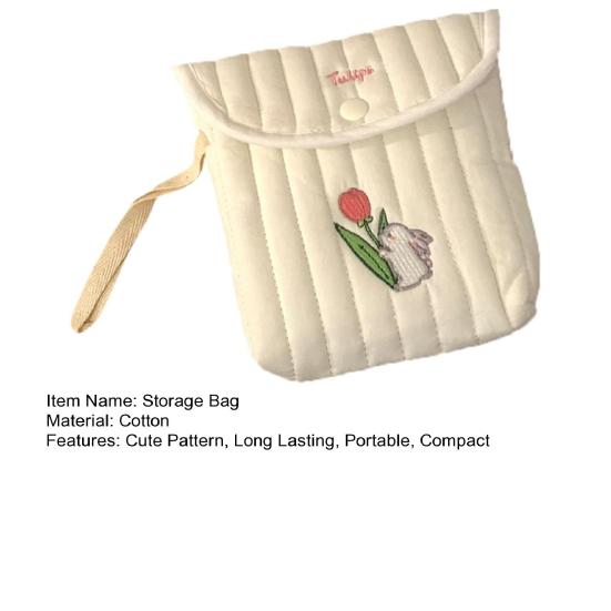 Сумка для хранения гигиенических прокладок с милыми узорами, большая вместимость, компактный дизайн, портативная сумка для хранения тампонов во время менструации