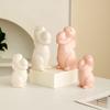 Пасхальная керамическая фигурка кролика, держащего яйцо, статуэтка кролика, скульптура, весеннее украшение для пасхальной праздничной вечеринки