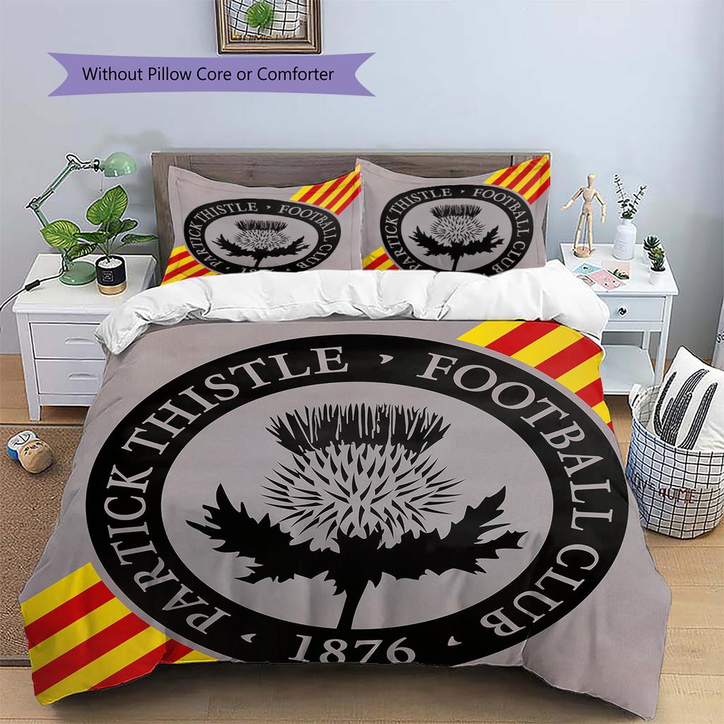 Partick Thistle F.C. Pattern Bedding Quilt Set Home Decoration Gift (1 * duvet cover + 2 * pillowcase without core)