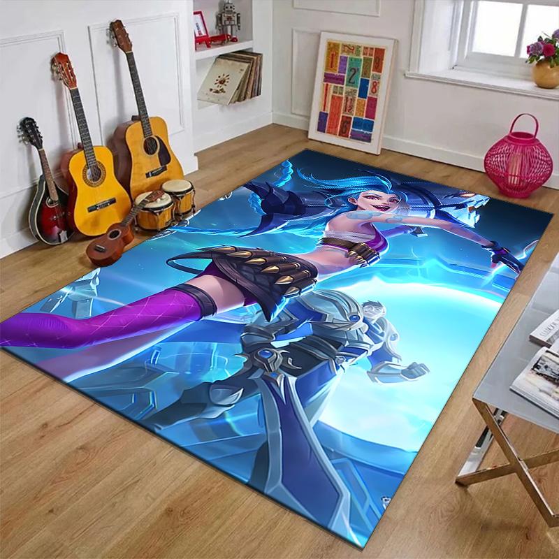 Game Lol Printed Area Rug Carpet for Bedroom Living Room Home Decor Rugs Mat Non Slip Mat Rug for Bedside