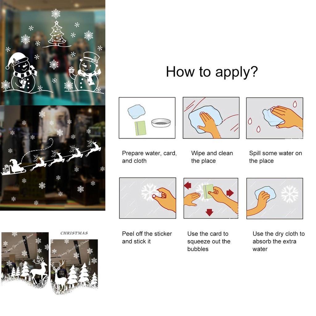 Очаровательные рождественские наклейки на окна с причудливым рисунком Санты для праздничного декора в каждом помещении