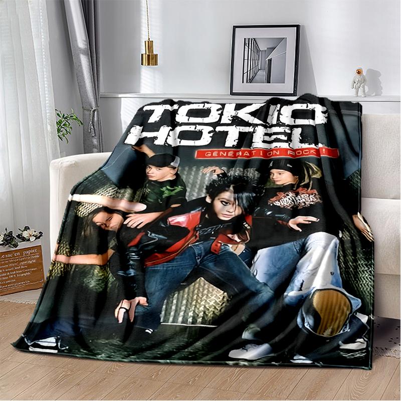 2025 Новый Стиль Tokio Hotel Рок-группа Билл Том Каулитц Плед, Мягкий Плед для Дома Спальни Кровати Дивана Покрытие Подарок для Детей