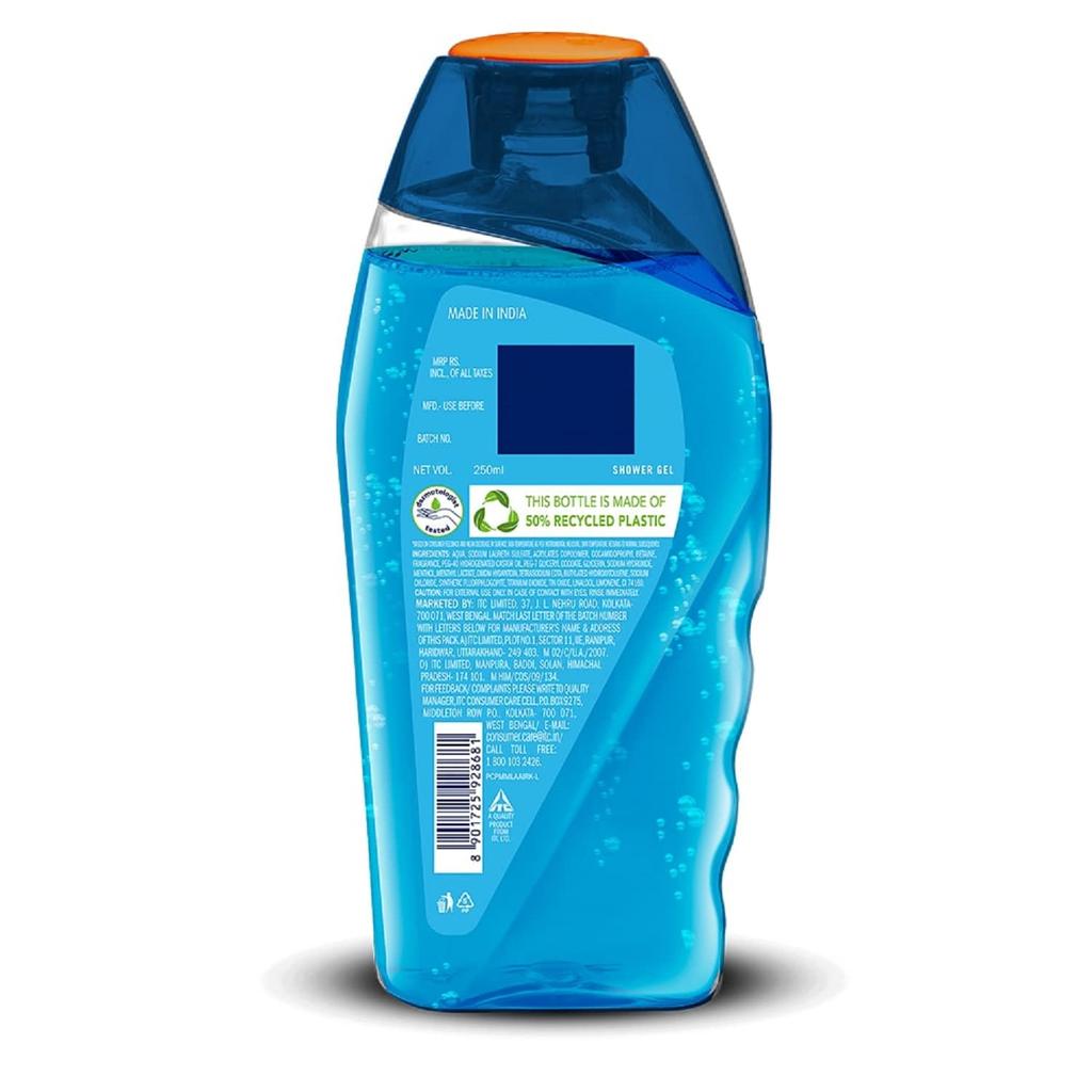 Fiama Men Cool Burst Shower Gel 250ml Pack Of 1 Refreshing Menthol Body Wash For Fresh Skin