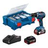 Perceuse Visseuse 18V GSR 18V-55 + 2 Batteries 4Ah + Chargeur + Coffret L-CASE Pick & Click - BOSCH - 06019H5209