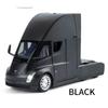 1/24 Tesla Semi Trailer Truck Alloy Diecast Car Model with Sound and Light Pull Back Truck Vehicle Model Boy Collection Gift
